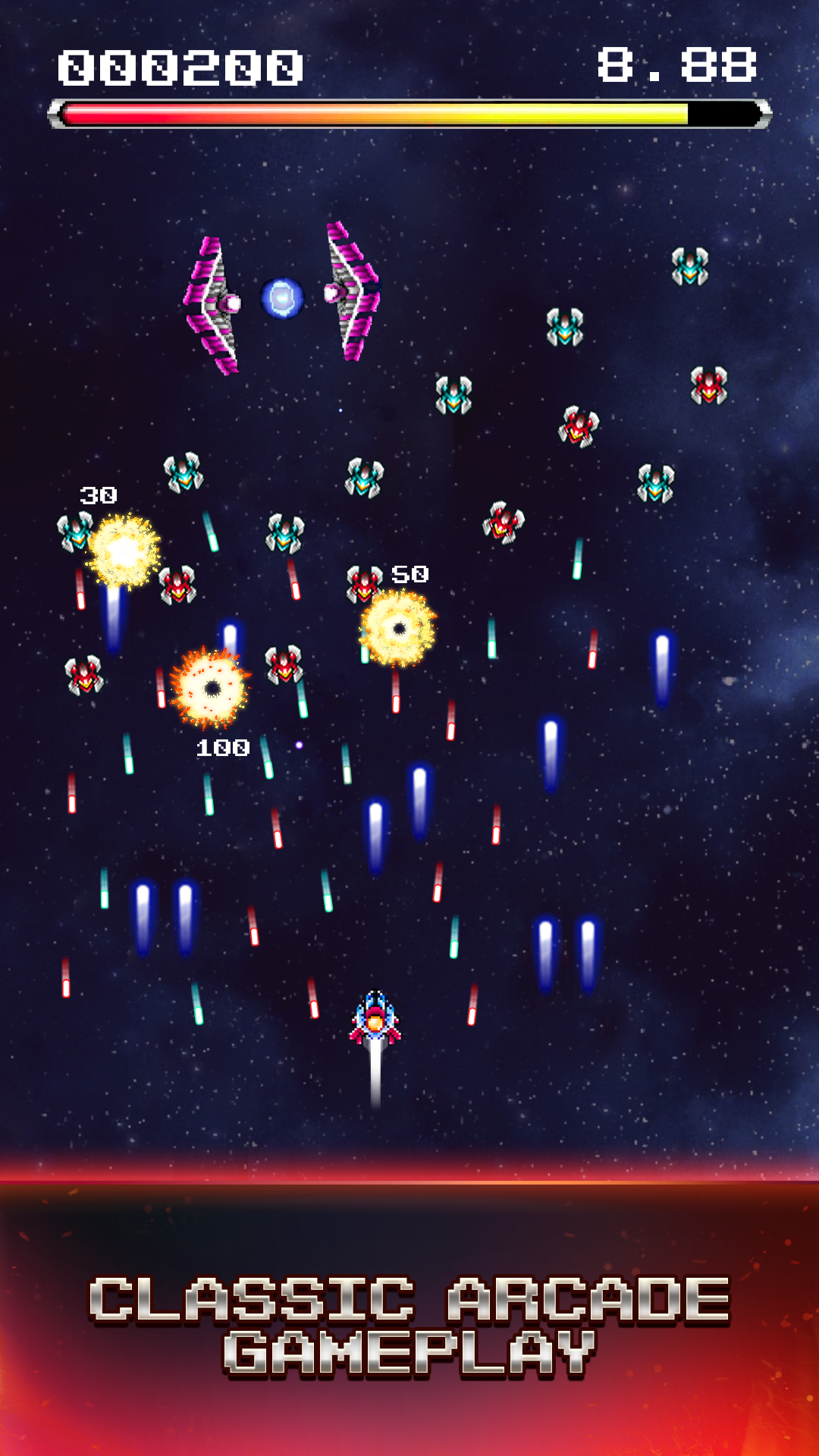 Classic Arcade Gameplay – Space Rush